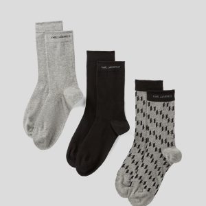 MONOGRAM SOCKS ?C 3 PACK