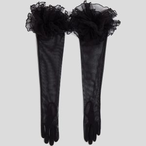 K/SIGNATURE LONG RUFFLED GLOVES