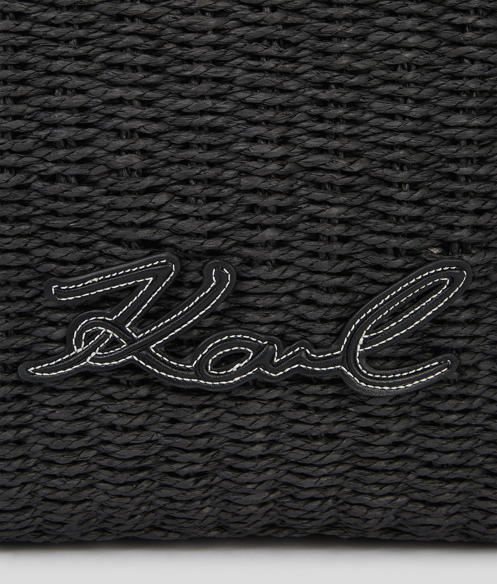 K/Signature small woven beach tote bag - Image 3