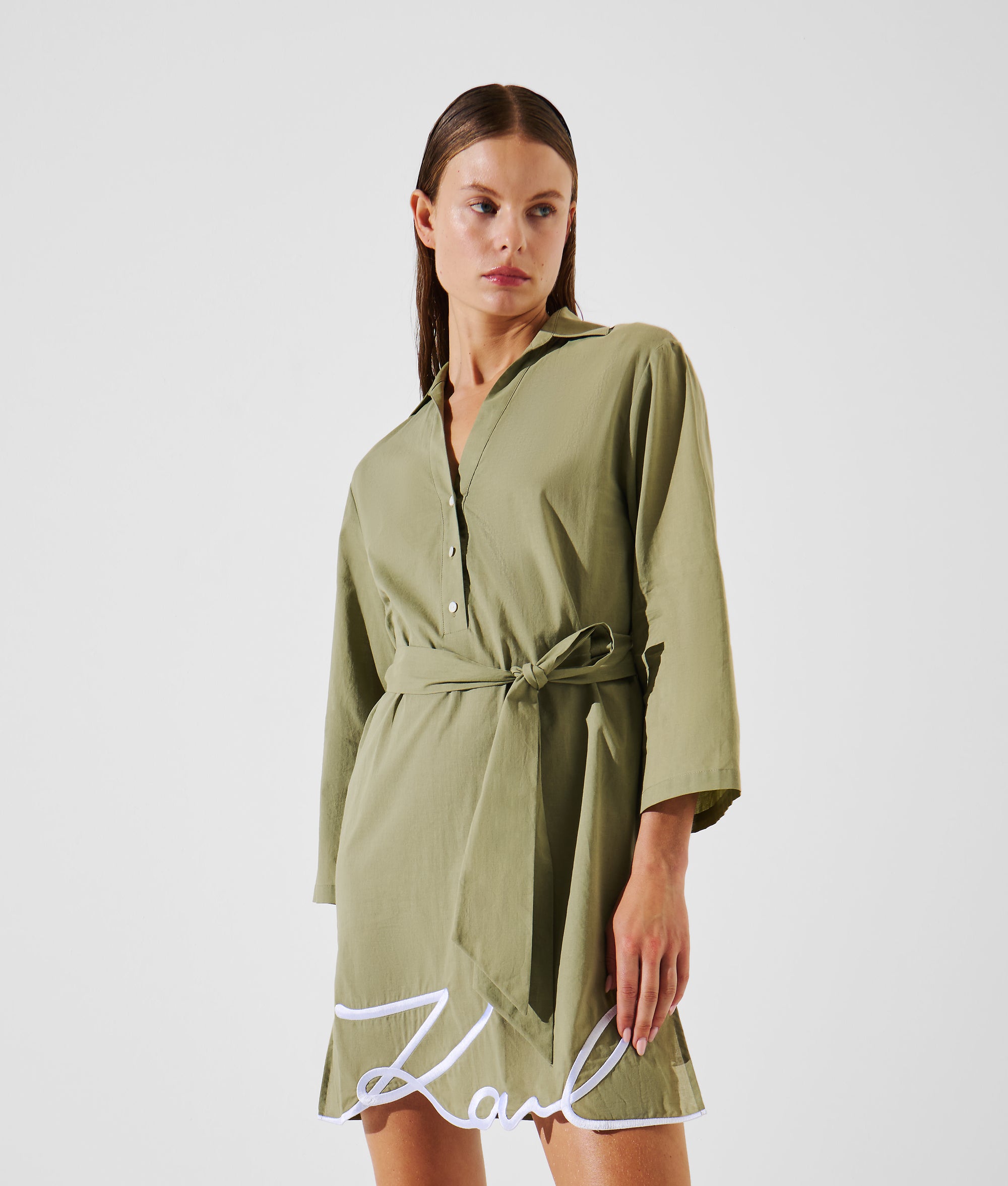 K/SIGNATURE BEACH SHIRT DRESS