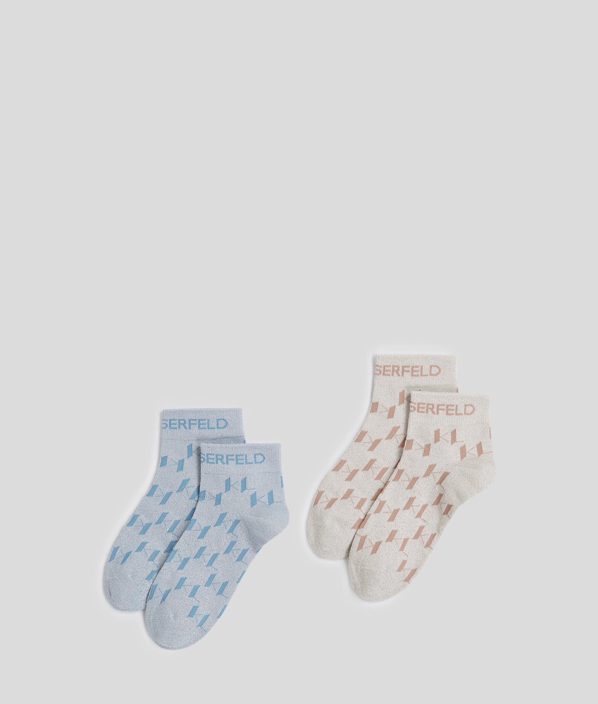 K/MONOGRAM SHORT SOCKS ?C 2-PACK
