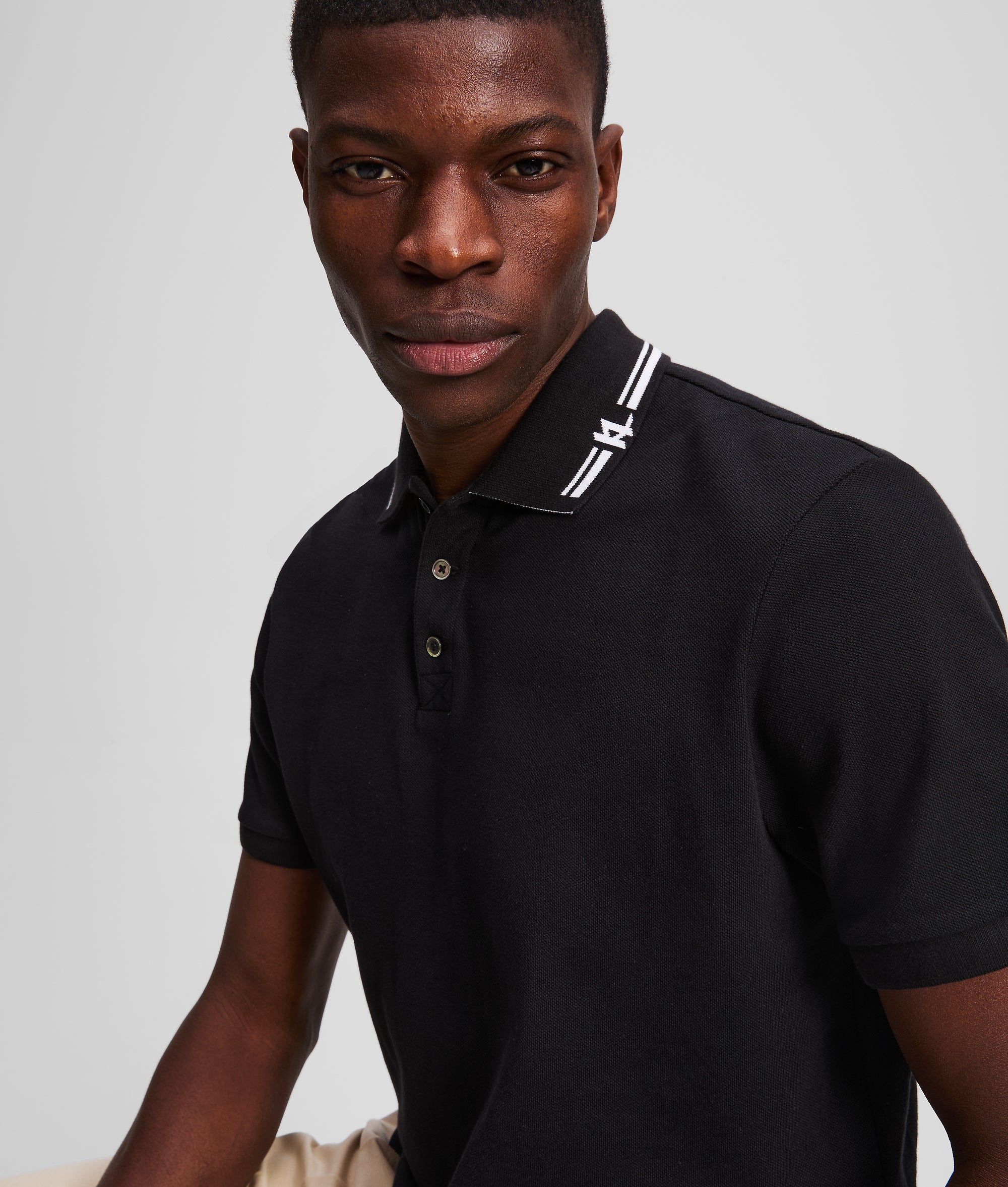 CONTRAST PIPING POLO SHIRT - Image 3
