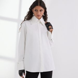 DOUBLE COLLAR POPLIN SHIRT