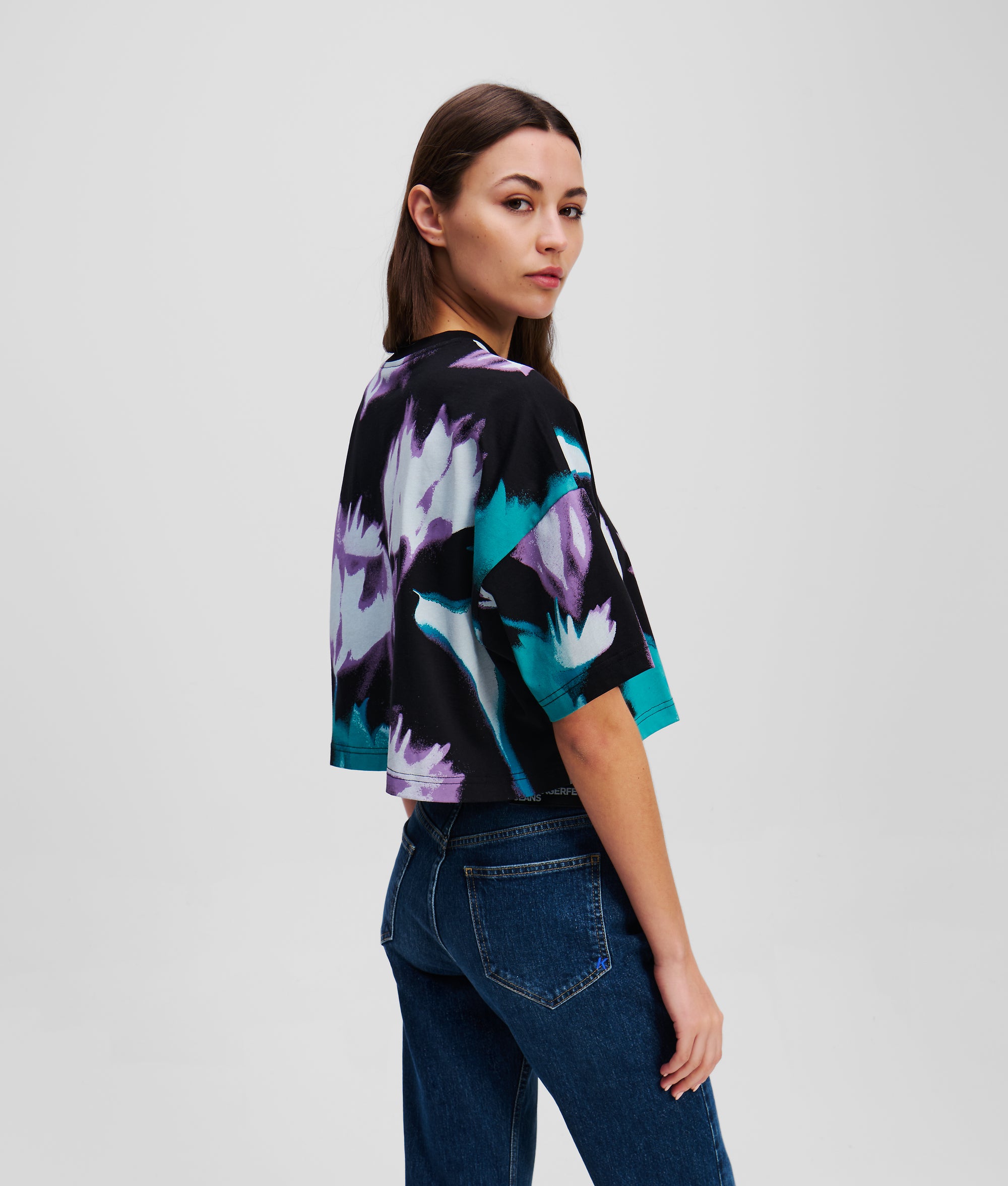 FLORAL-PRINT CROPPED T-SHIRT - Image 2