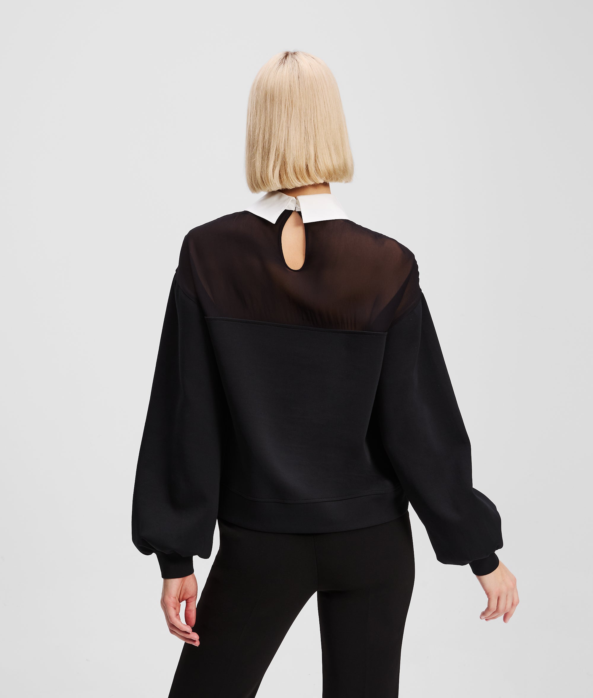 POPLIN COLLAR SWEATSHIRT - Image 2