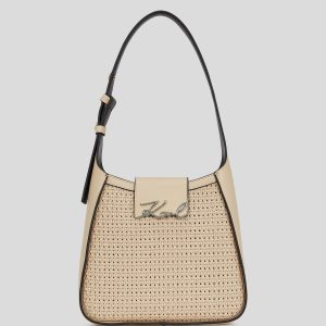 K/SIGNATURE WOVEN HOBO BAG