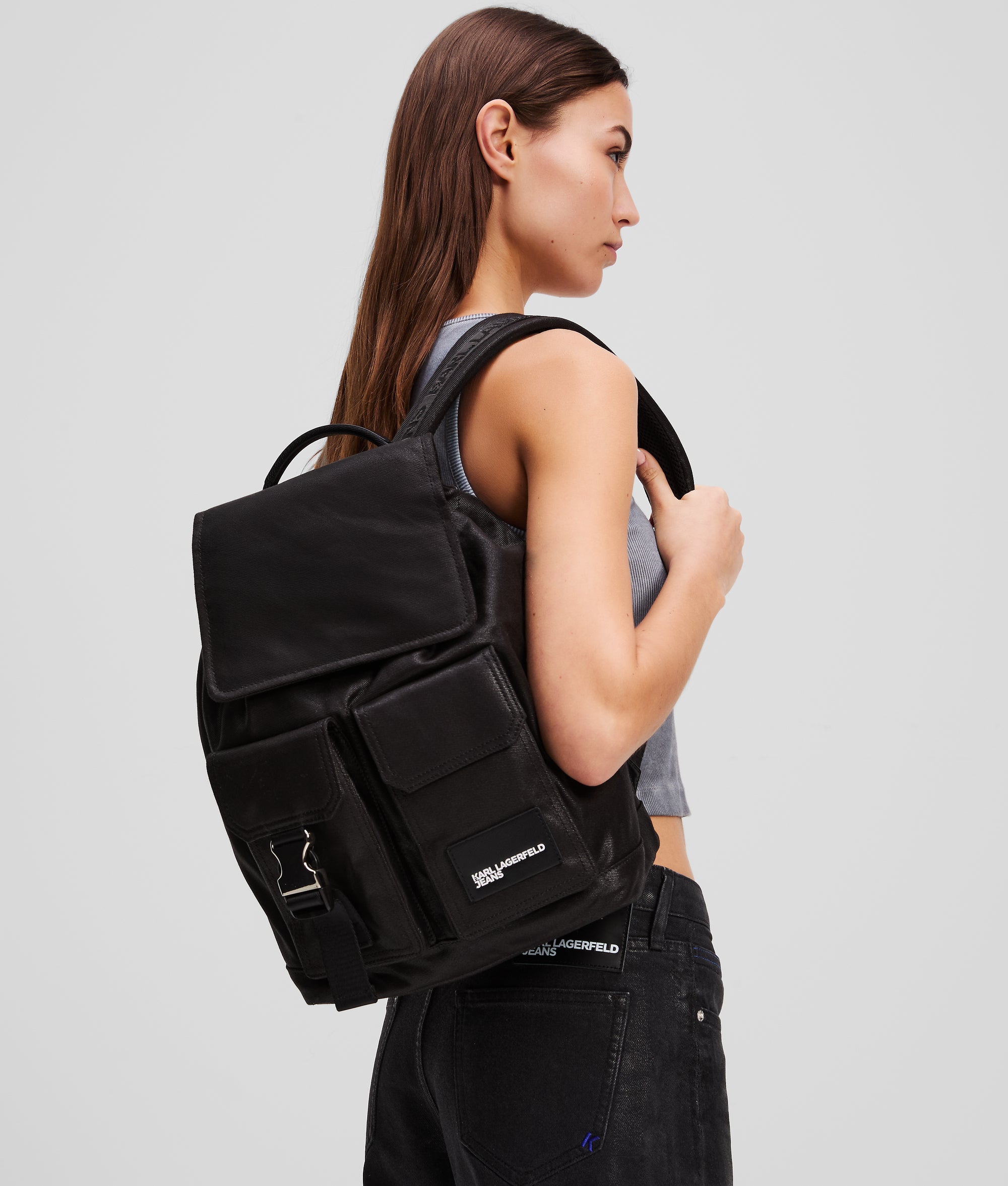 UTILITY COATED DENIM BACKPACK - Image 2