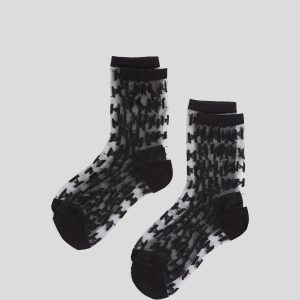 MONOGRAM MESH SOCKS ?C 2-PACK