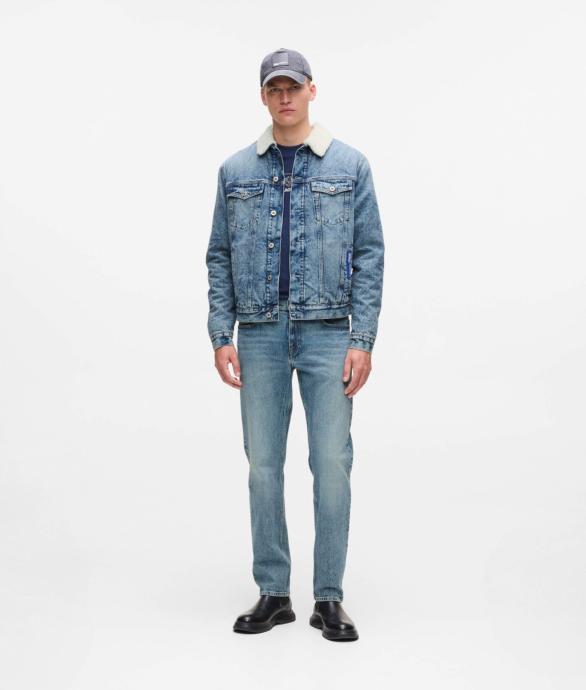 Shearling denim jacket - Image 4
