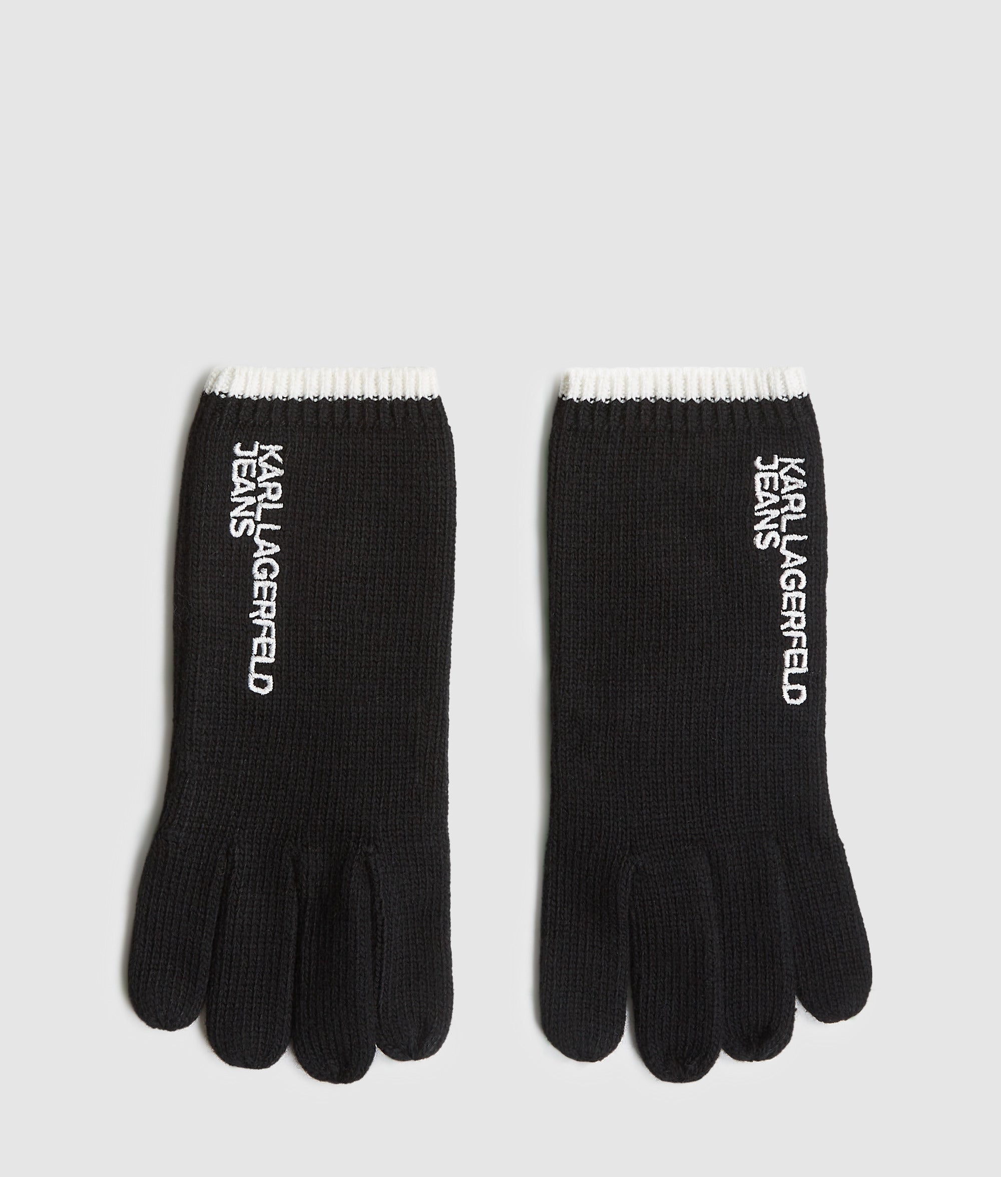 Logo knitted gloves