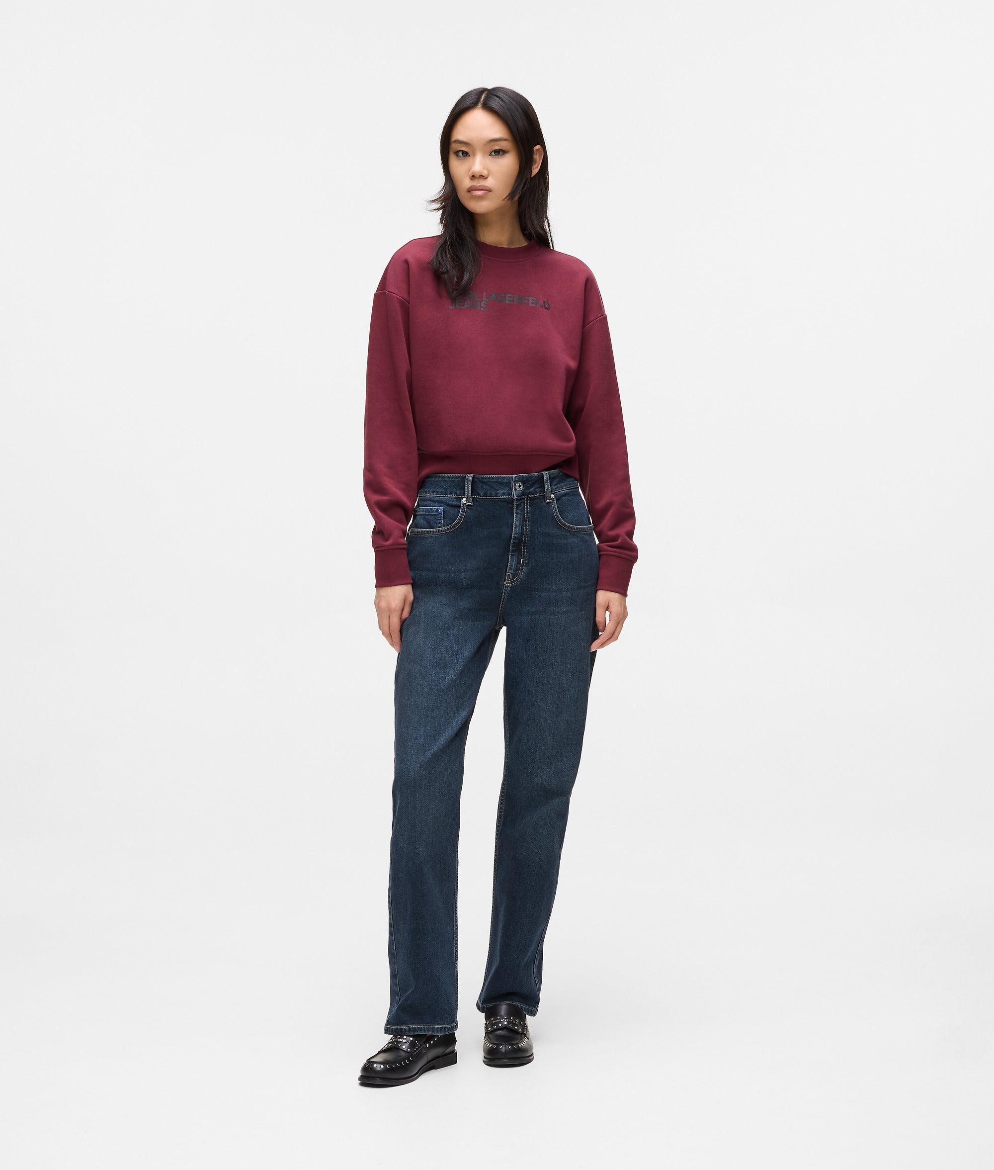 High-rise straight jeans