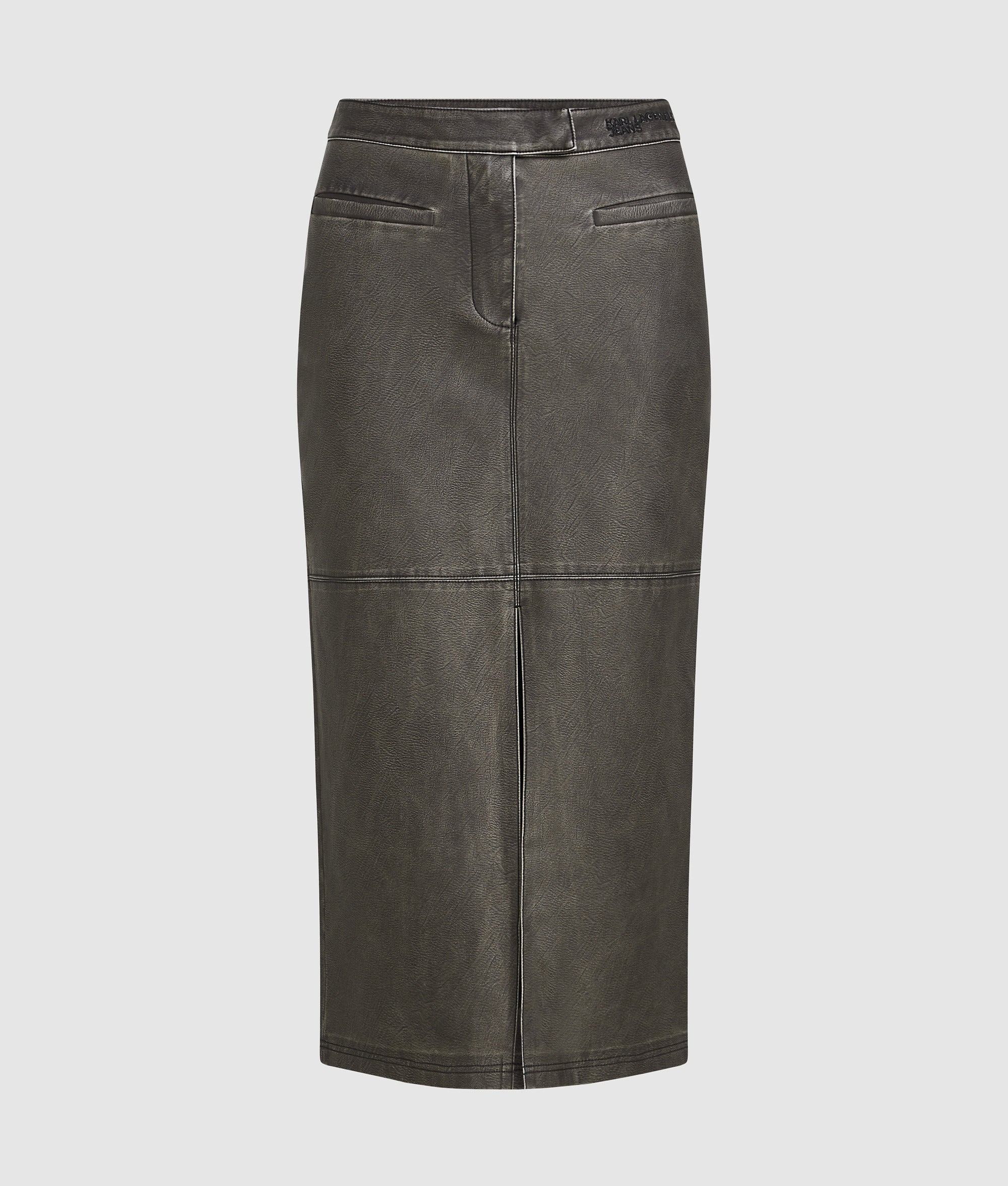 Midi faux-leather skirt - Image 5