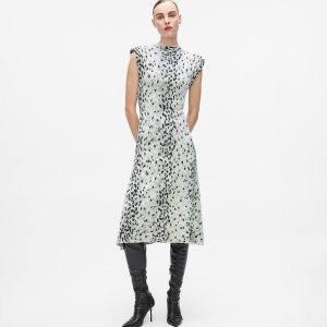Snow leopard knit dress