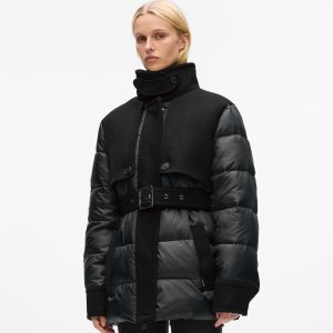 Wool-blend puffer jacket