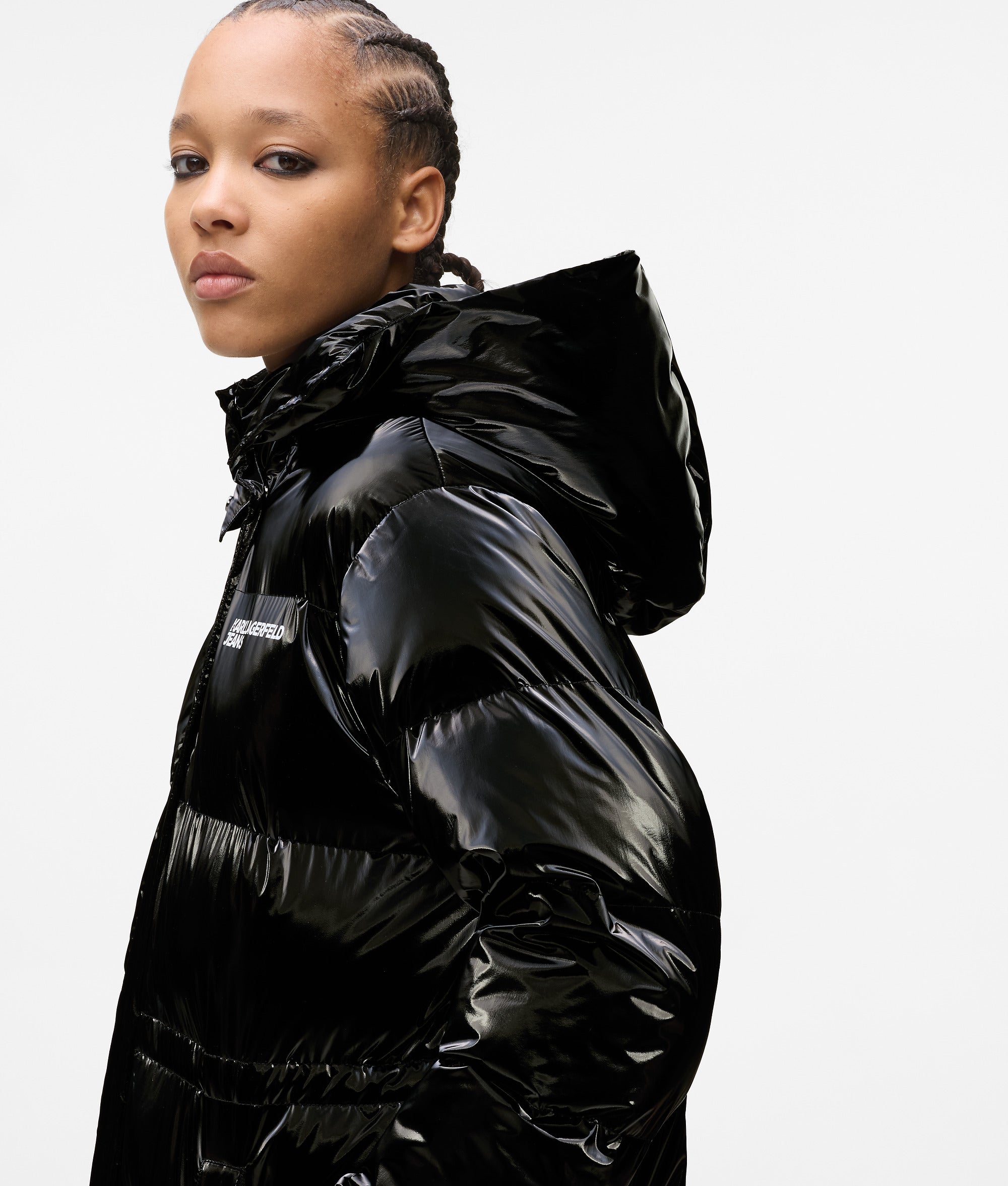 Long pearlised puffer jacket - Image 2
