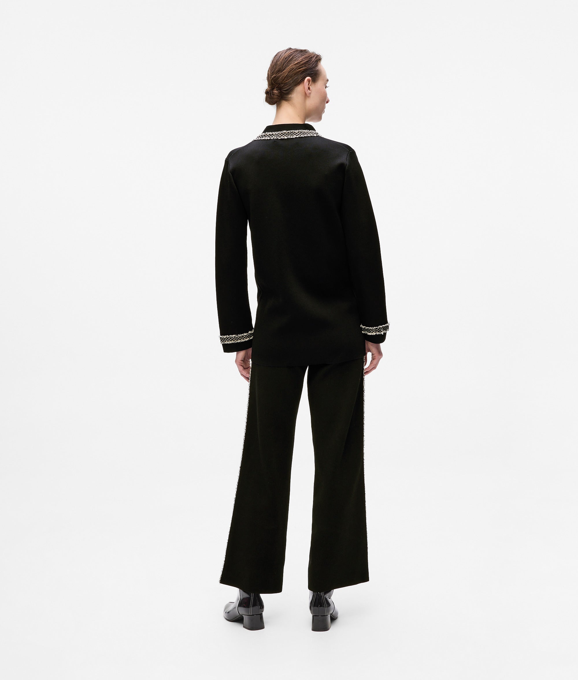 Boucl?? detail cardigan - Image 2