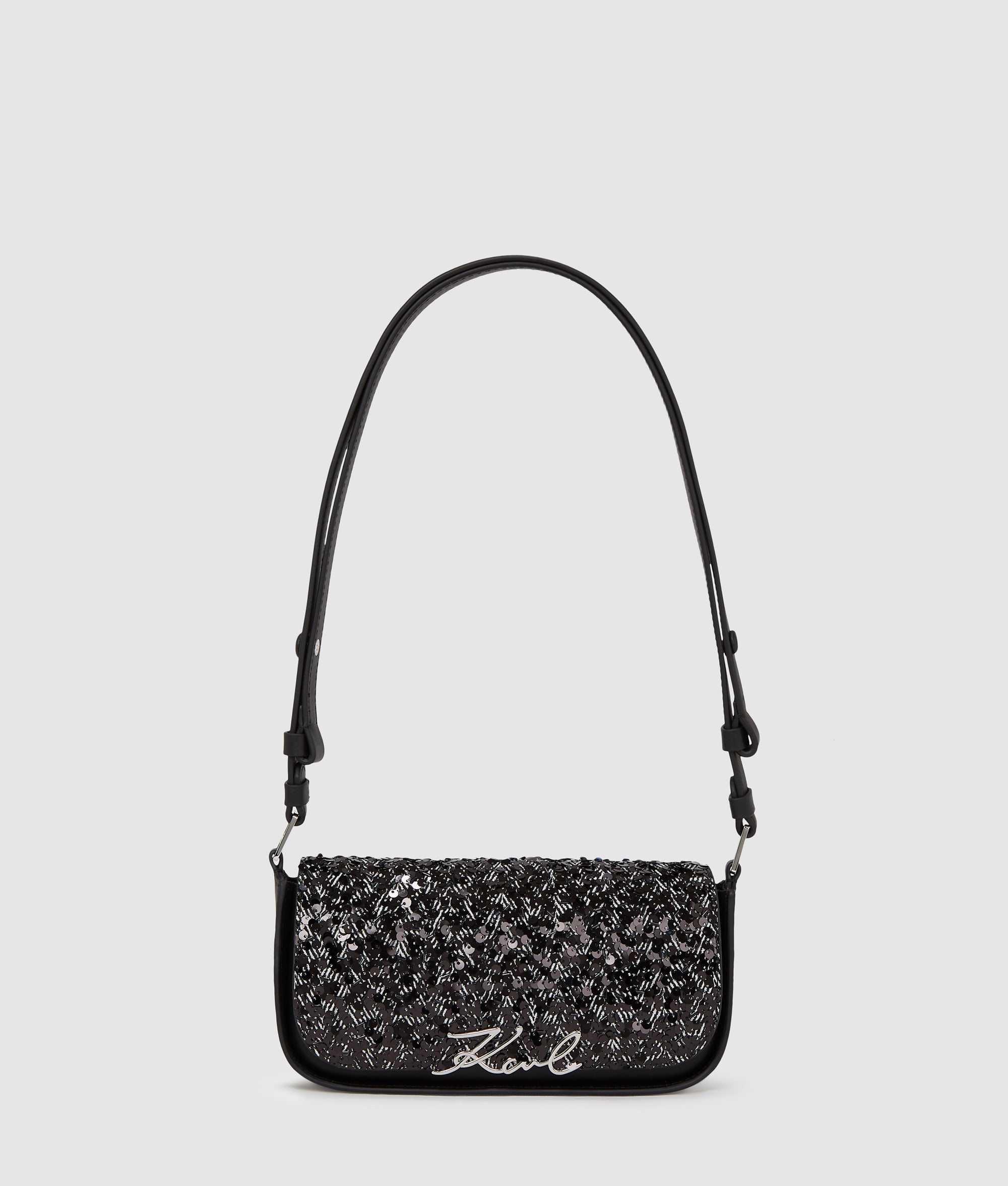 K/Signature sequin crossbody bag