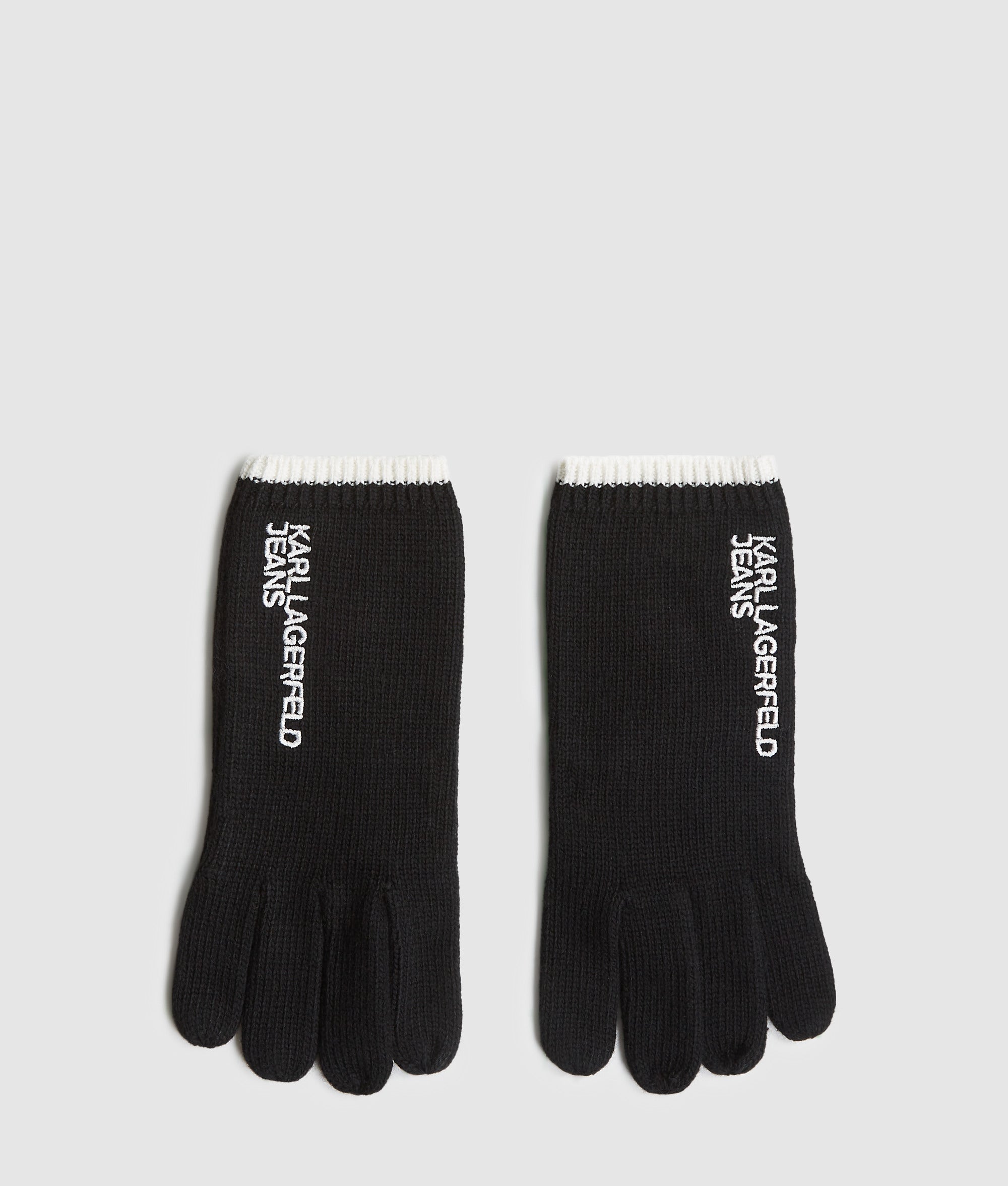 Logo knitted gloves