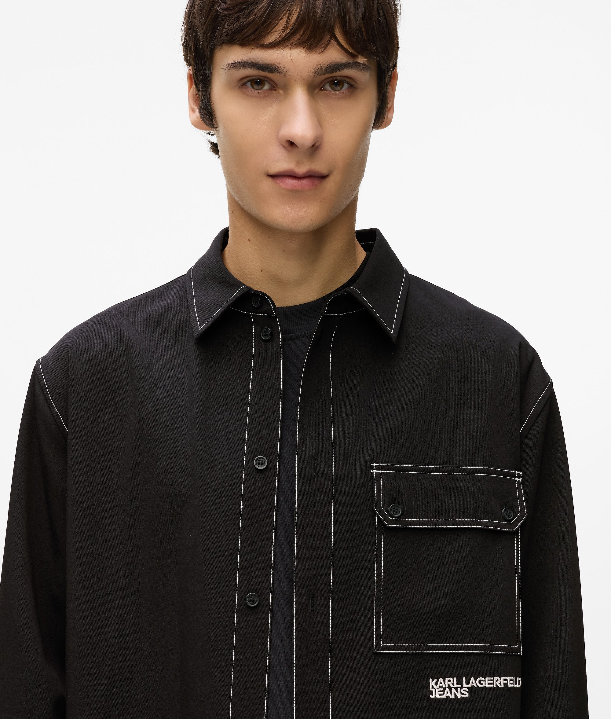 Contrast stitch shirt - Image 3