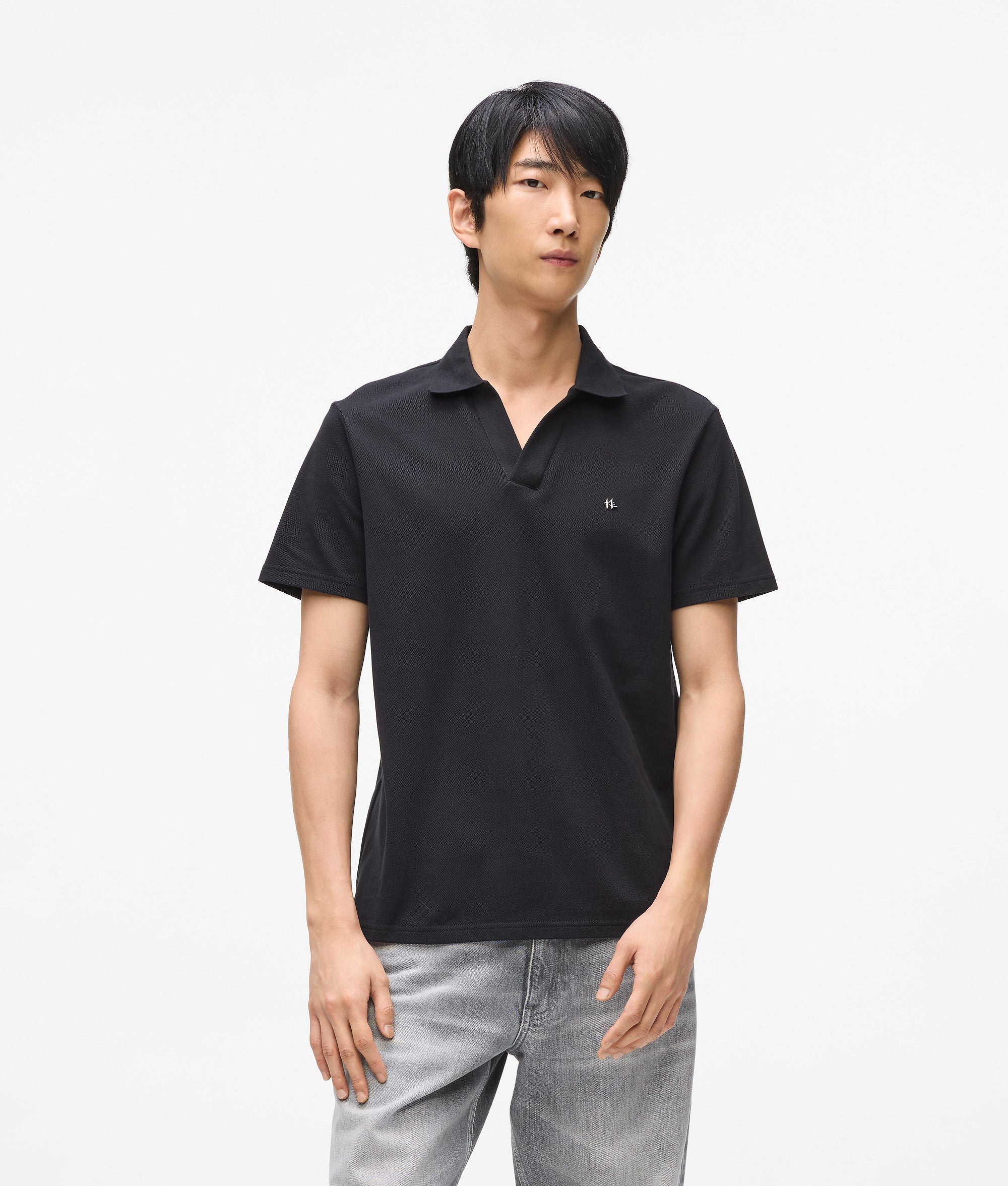 Monogram pin polo shirt