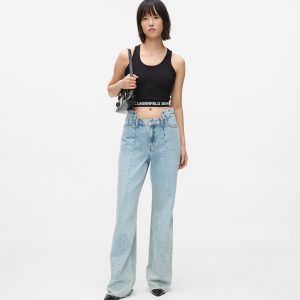 Seamed mid-rise relaxed jeans
