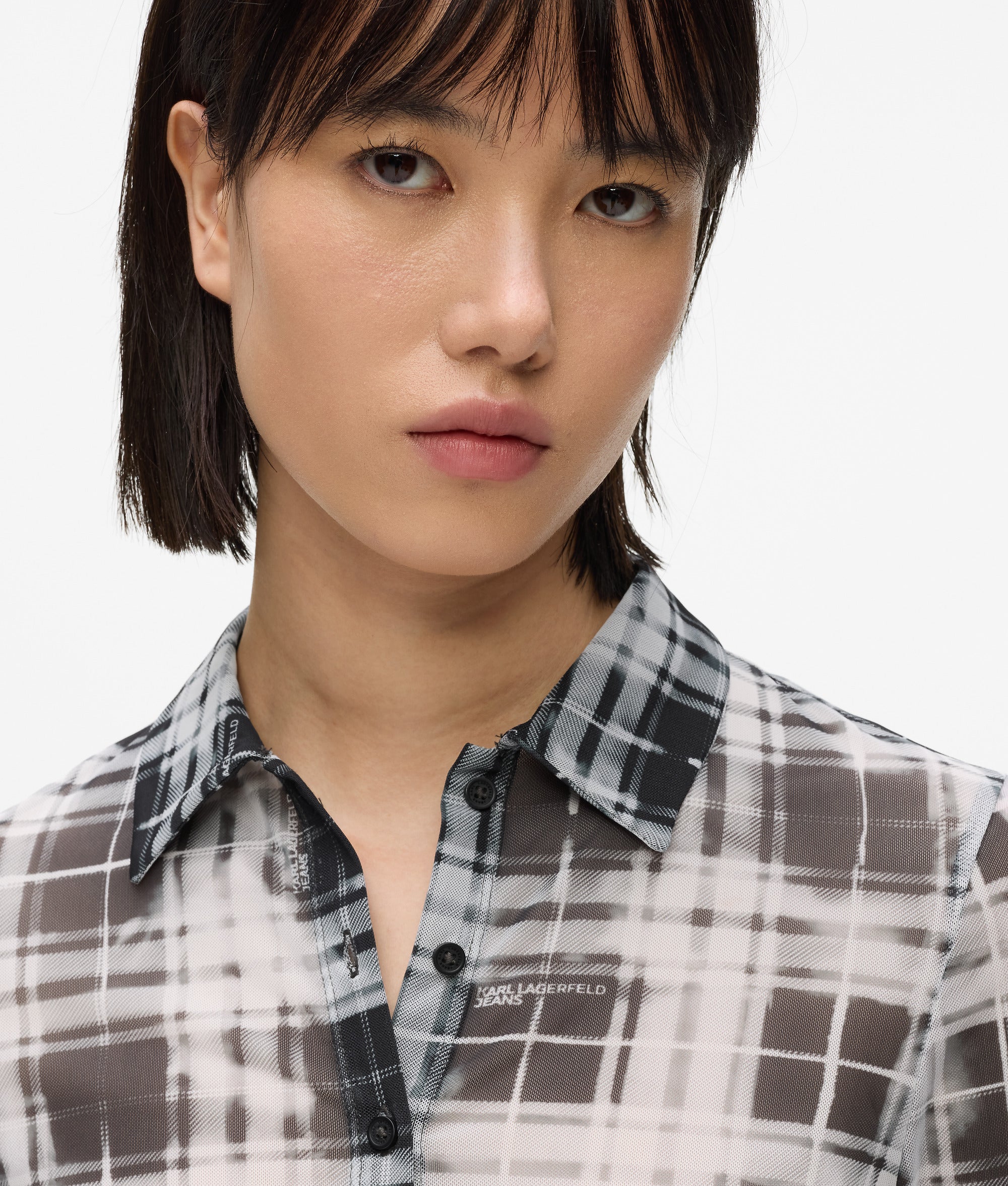 Checked mesh shirt - Image 2