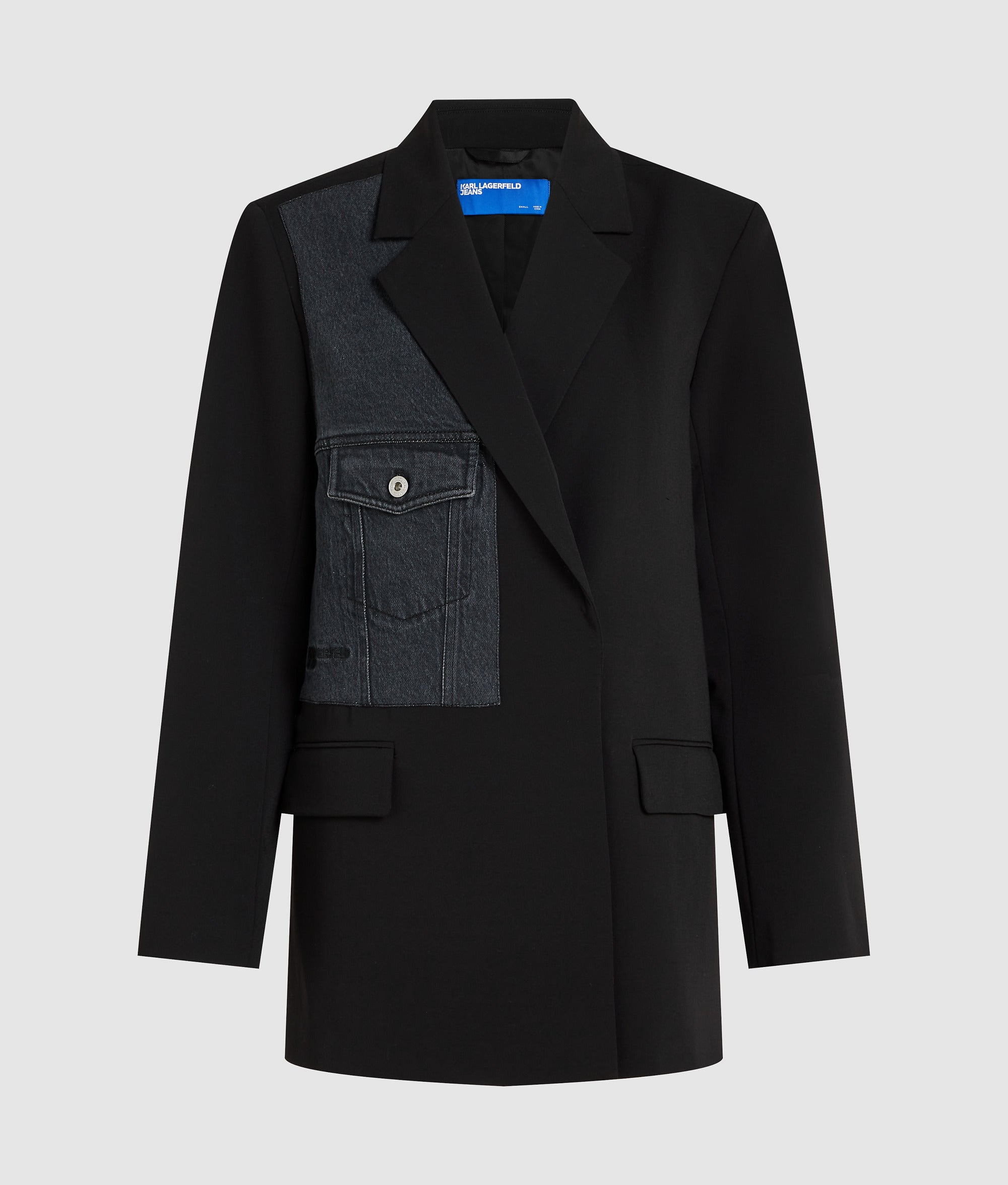 Denim panel blazer - Image 5