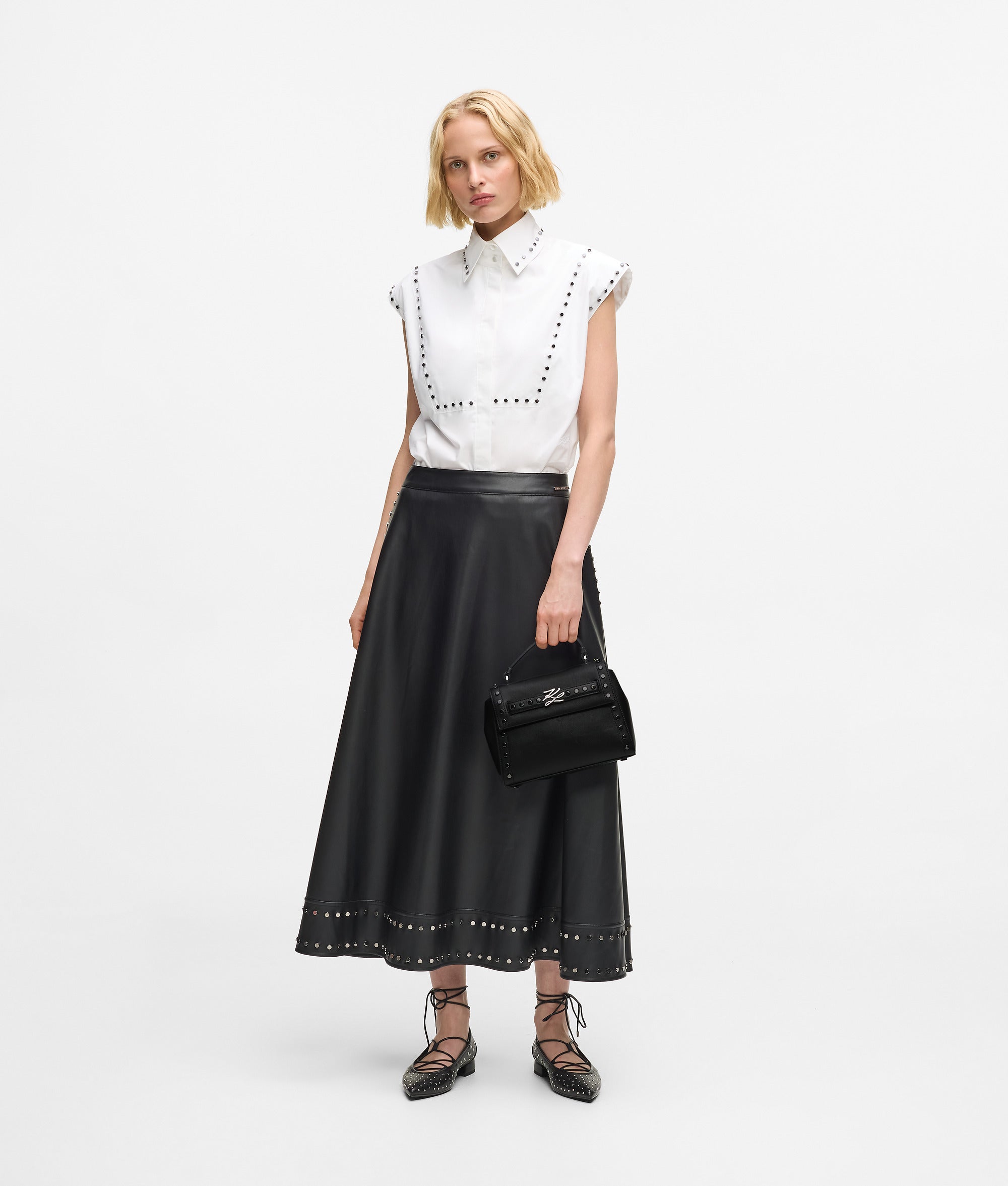 K/Autograph studded top handle bag - Image 2