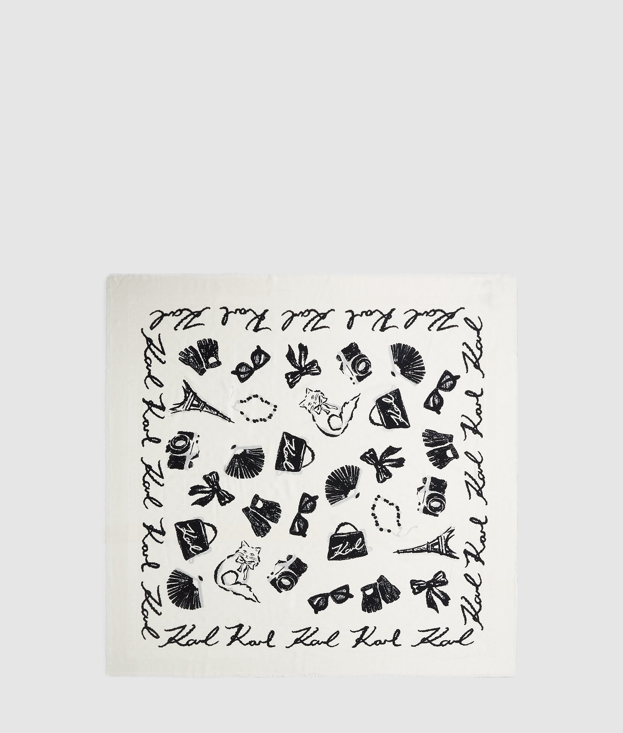 K/Signature all-over print scarf