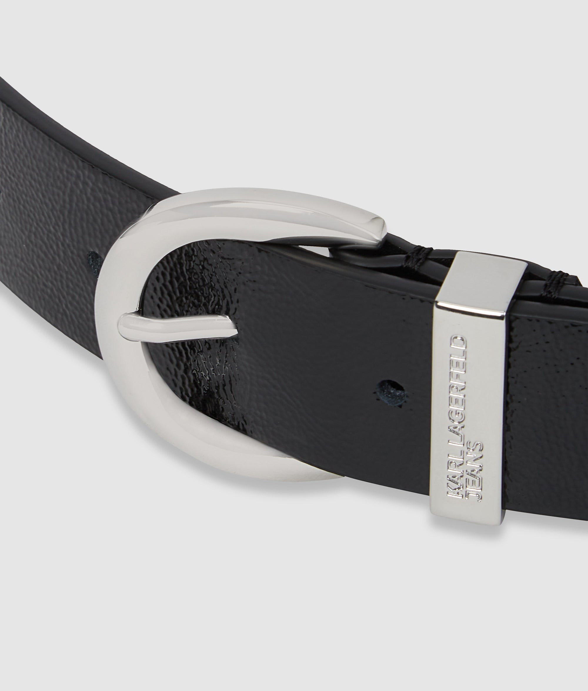 Round buckle leather belt - Image 5