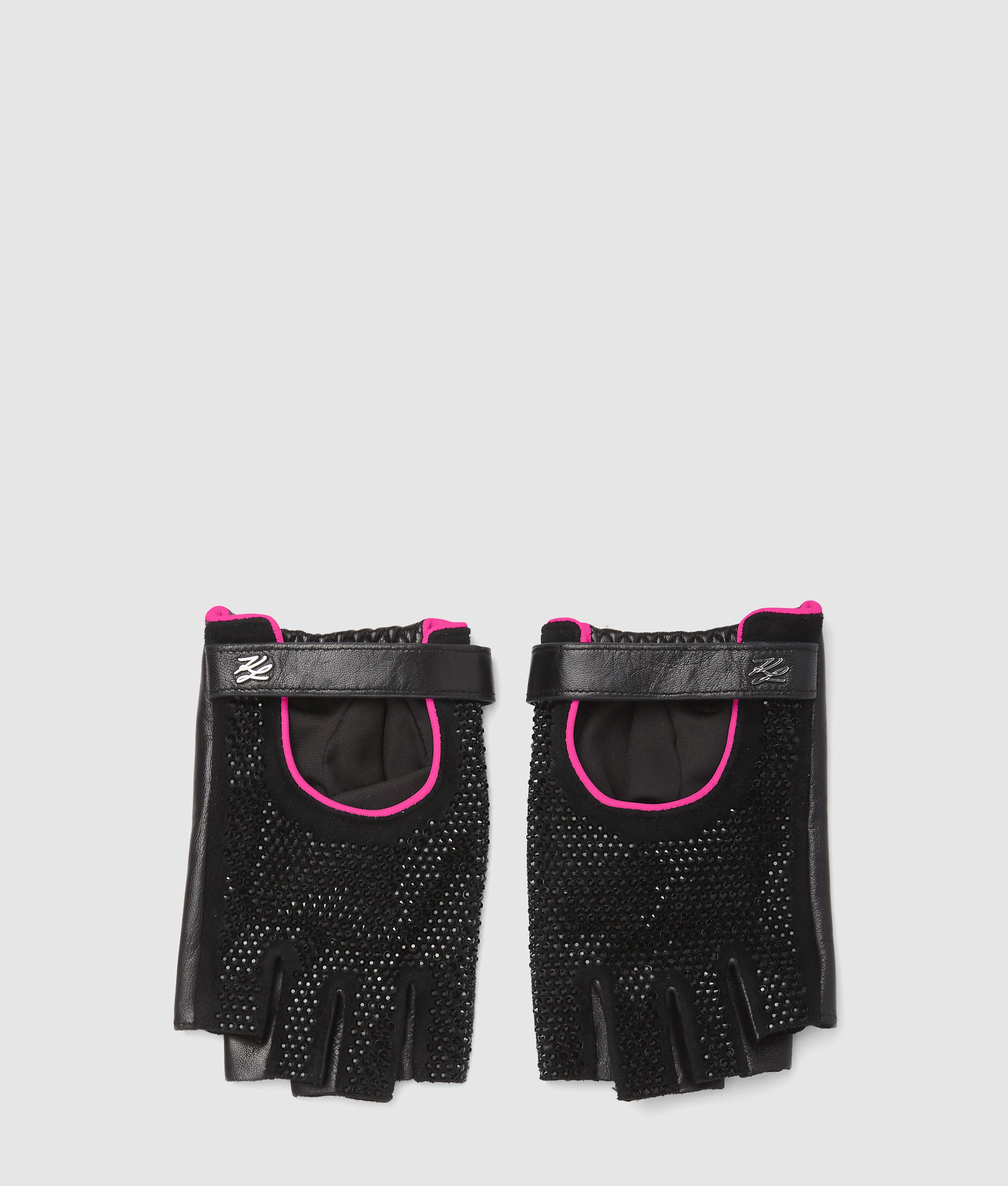 Exclusive K/Autograph rhinestone fingerless gloves